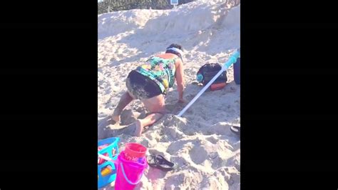 Epic Fall Drunk Grandma On Beach Part 2 Funny Drunk People Youtube
