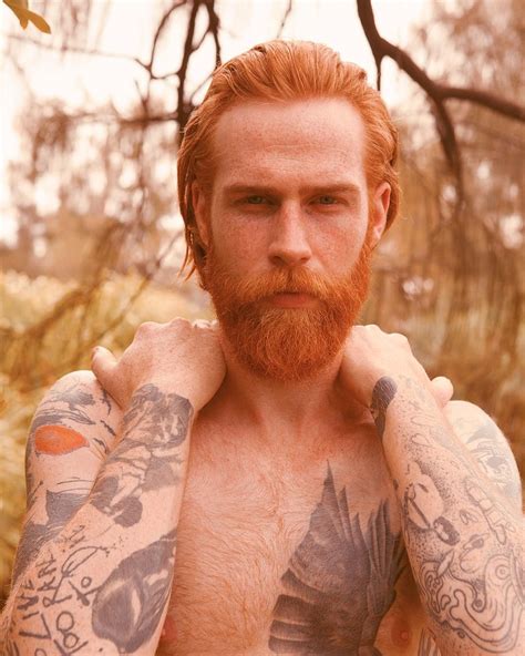Gwilym Pugh Full Red Beard Mustache Beards Bearded Man Men Tattoos
