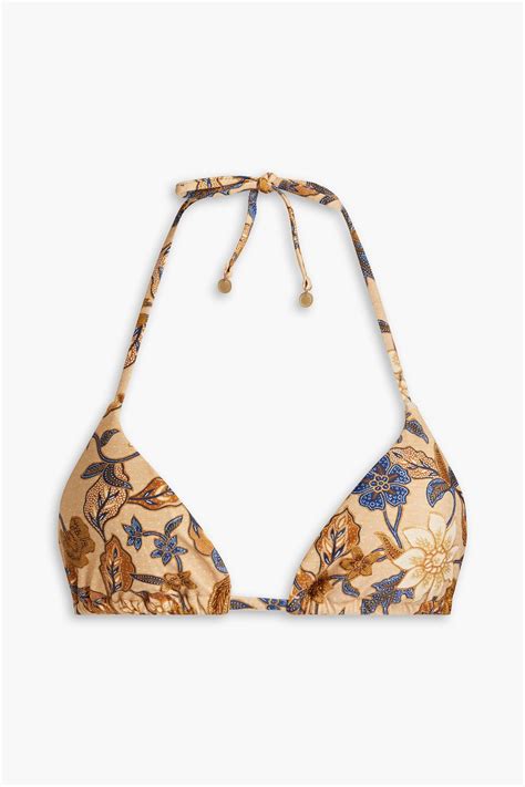 Tigerlily Soraya Tara Floral Print Triangle Bikini Top Sale Up To
