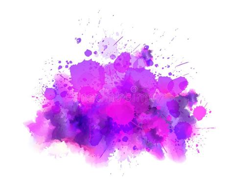 Multicolored Splash Watercolor Blot Line Stock Vector Illustration Of