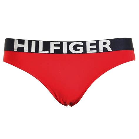 Tommy Hilfiger Womens Bold Cotton Bikini Brief Red