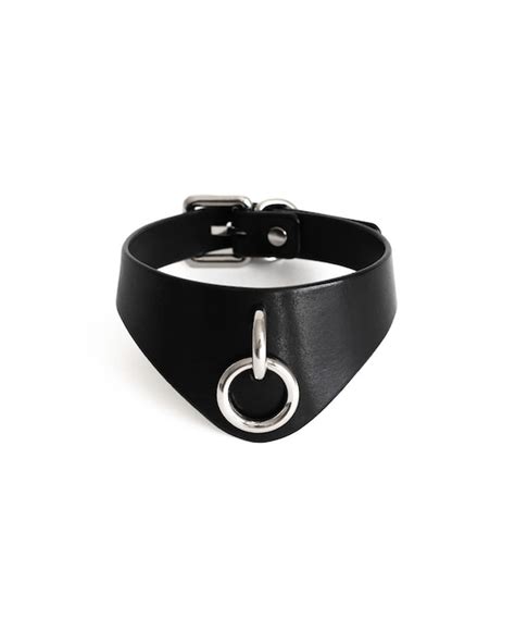 leather bdsm collar black submissive collar bdsm collar etsy