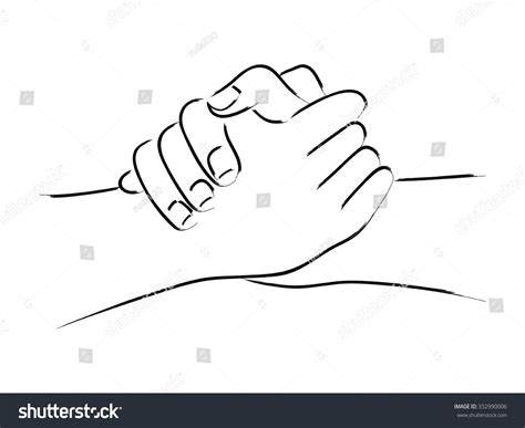 Joining Two Hands Over 2110 Royalty Free Licensable Stock Vectors