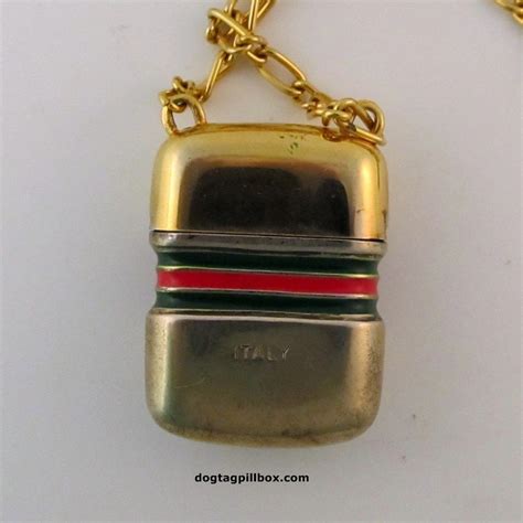 Vintage Gucci Pill Box Necklace