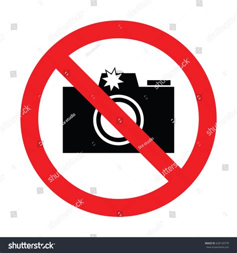 Prohibition Sign Camera No Camera Sign Stock Vector Royalty Free
