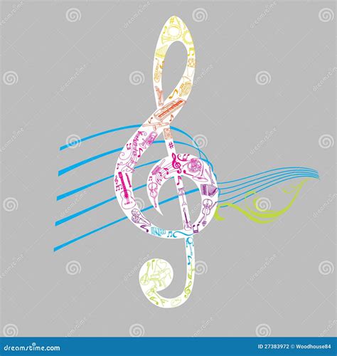 Set Of Musical Notes Illustration Stock Vector Illustration Of