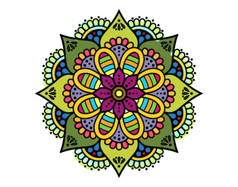 Dibujo de Mandala flor de primavera pintado por en Dibujos net el día