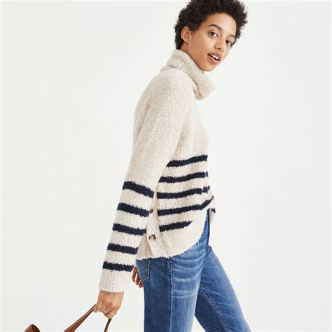 Madewell Mariner Stripe Turtleneck Sweater Winter Sweaters 2018