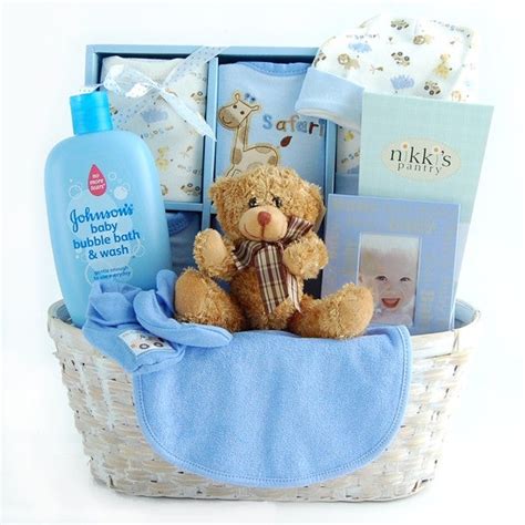 You can always play it safe and buy a onesie or other. New Arrival Baby Boy Gift Basket - Overstock Shopping ...