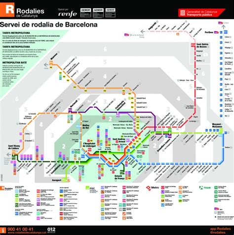 Plano De Renfe Cercanías Barcelona Rodalíes 2022 Horarios Trenes