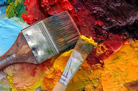 Artists Oil Painting Palette Stock Photo Image Of Still