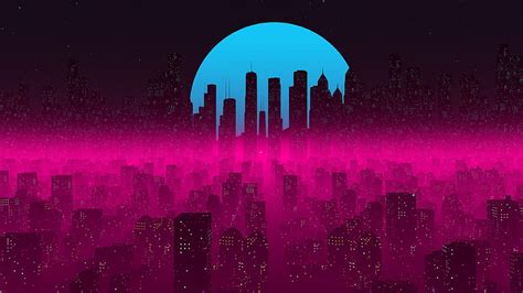 Retro City Sunset Retrowave Artist Artwork Digital Art Hd