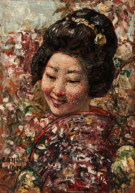 Japanese Girl Oil On Panel 1172048