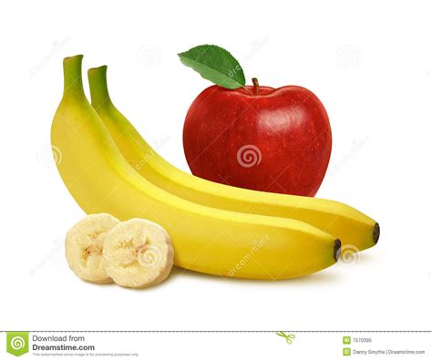 Apple And Bananas Stock Image Image Of Produce Healthy 7570395