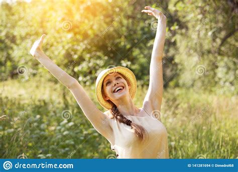 Happy Cheerful Young Woman Stock Photo Image Of Felicity 141281694