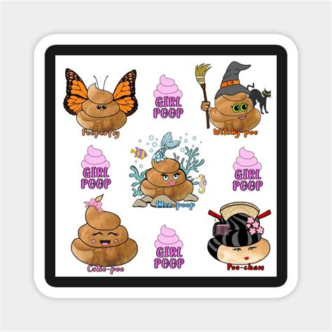 Cute Poop Emoji Girl Poop Characters Poop Magnet Teepublic