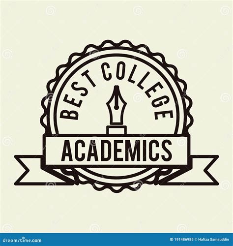 College Academics Logo Element Vector Illustration Decorative Design