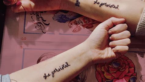 Hundreds Of Women Get Tattoos Saying Nevertheless She Persisted