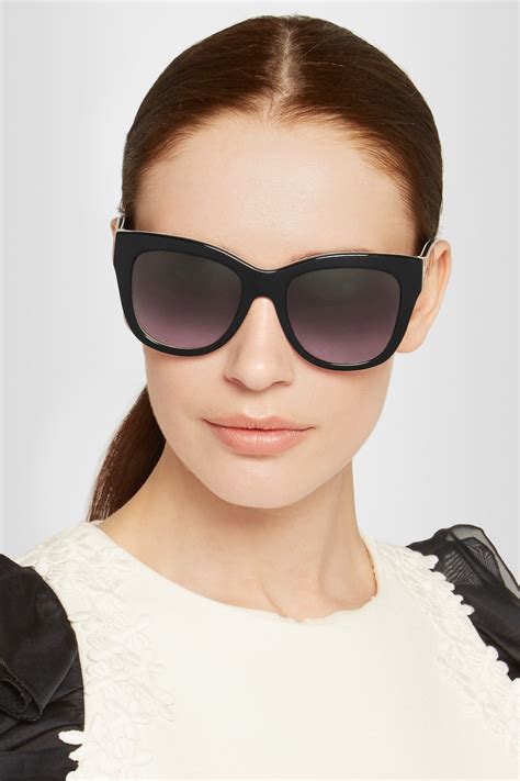 Dolce And Gabbana Cat Eye Acetate Sunglasses In Black Lyst