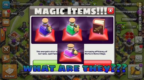 Coc Magic Items How To Use Them Youtube