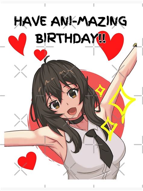 Anime Girl Having Birthday Happy Birthday Holiday Japanese Anime Aesthetic Poster For Sale