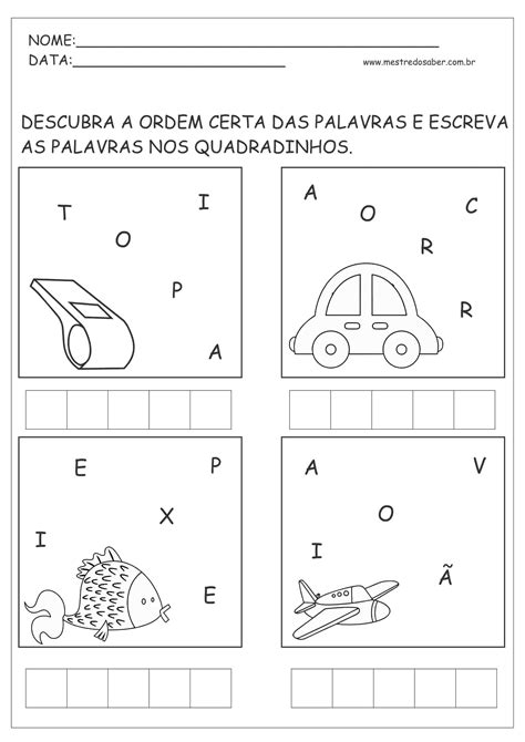 Atividades De Portugues 1 Ano Para Imprimir Edubrainaz