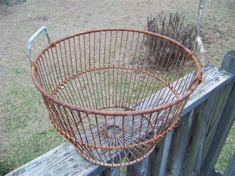 Vintage Large Wire Oyster Basketfrench Country By Alloftheabove