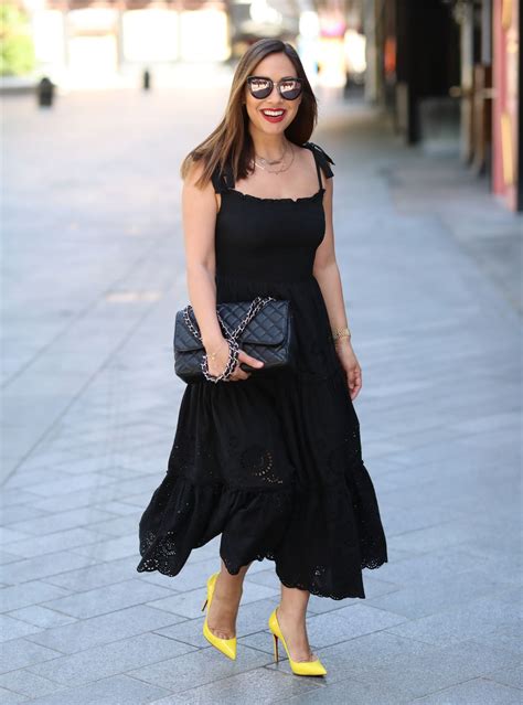 Myleene Klass In Black Stylish Dress London 05 28 2020 CelebMafia