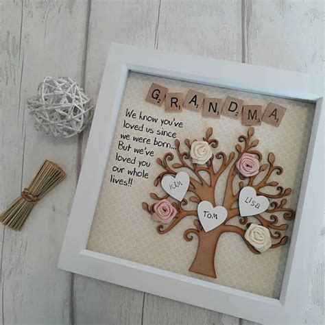From breakfast in bed to choice of a chore, i'm sure any mom would love some last minute diy mother's day gifts to make her happy. Personalised Family Tree, Grandma Frame, Gift For Granny ...