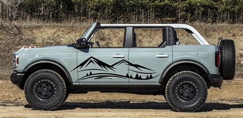 2021 Up Ford Bronco Large Bodyside Mountain Graphics Kit