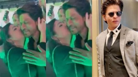 female fan forcefully kissed actor shah rukh khan latest video goes viral malayalam filmibeat