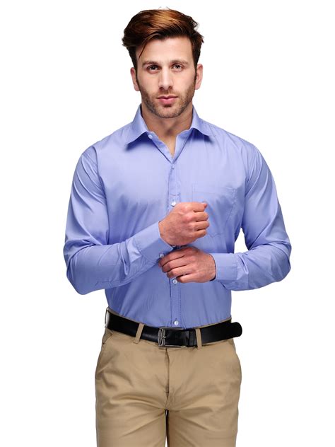 Buy Koolpals Mens Blue Solid Regular Fit Formal Shirt Online ₹399
