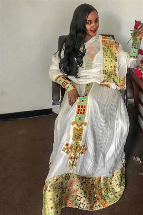 Colorful Hiwot Ethiopian Traditional Dress 33 Habesha Kemise Ph