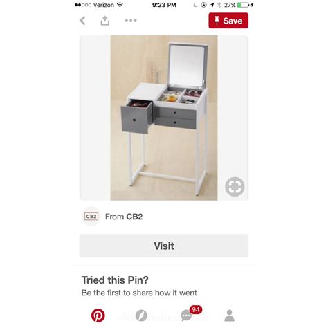 CB2 Small Storage Vanity Table - AptDeco