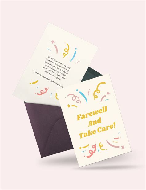 Office Farewell Card Template In Psd Illustrator Word Pages