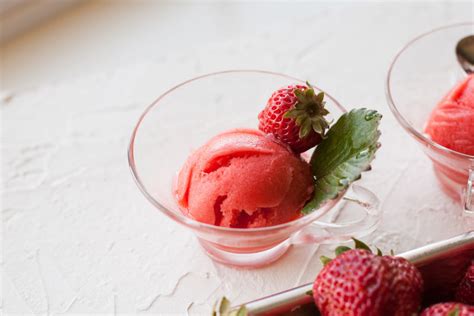 Fresh Strawberry Sorbet Recipe Beautiful Life And Home