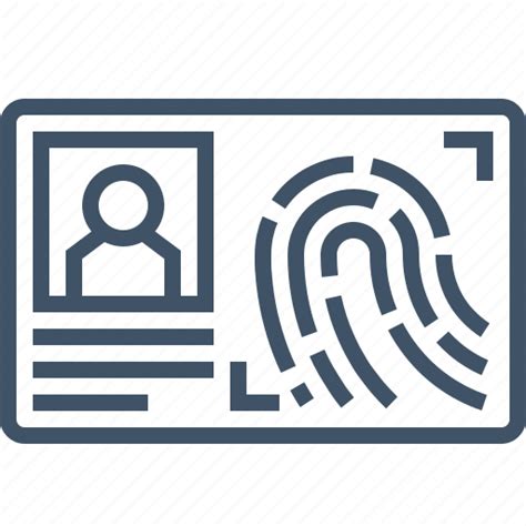 Biometric Card Fingerprint Id Identity Icon