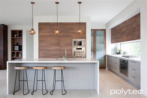 Fantastic Looking Kitchen Display Of Polytec Doors And Panels In Sepia