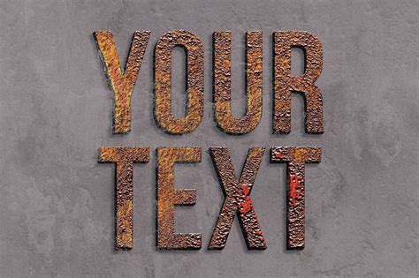 Rusty Metallic Text Effect For Photoshop