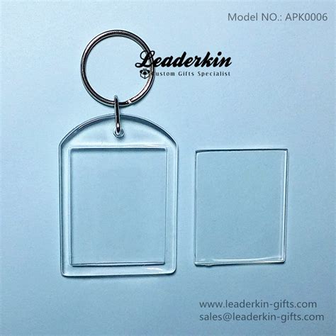 We have a wide range of products from fridge magnets to secure your shopping lists; Rectangle with arc shape photo keychain acrylic factory ...
