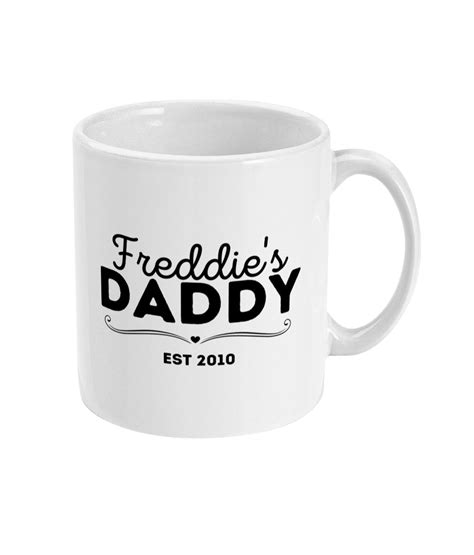 Personalised Daddy Mug With Childs Name Fathers Day Etsy