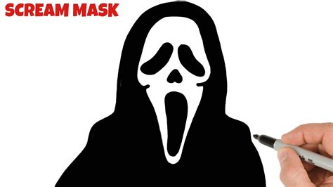 How To Draw Scream Mask Or Ghostface From Scream Super Easy