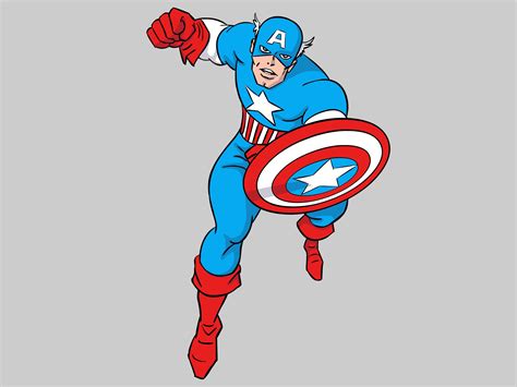 Draw Captain America Step 43 3200×2400 Cartoon Drawings