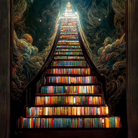 Midjourney Prompt Staircase Made Of Books Ascending To Prompthero
