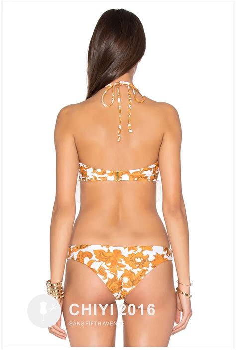 Oem Teen Girl Bikini Open Sexy Halter Sublimation Printing Bathing Suit