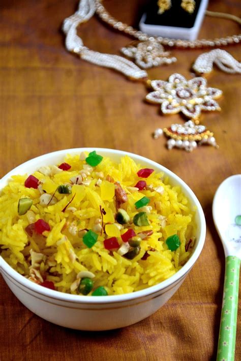 Gayathris Cook Spot Zarda Kashmiri Sweet Saffron Rice