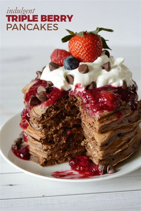 indulgent triple berry chocolate pancake recipe frugal living nw