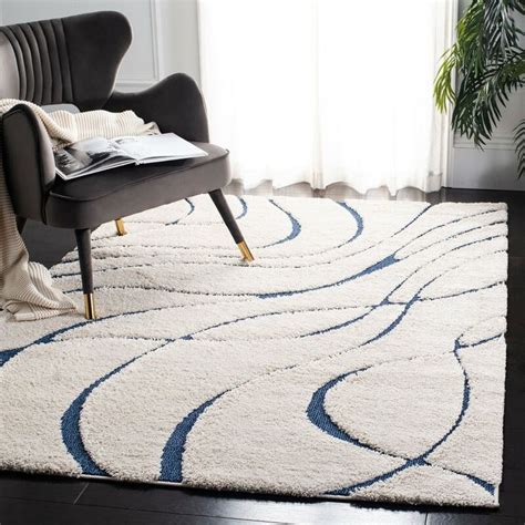 Stacie Abstract Navy Blueivory Area Rug And Reviews Allmodern Rugs