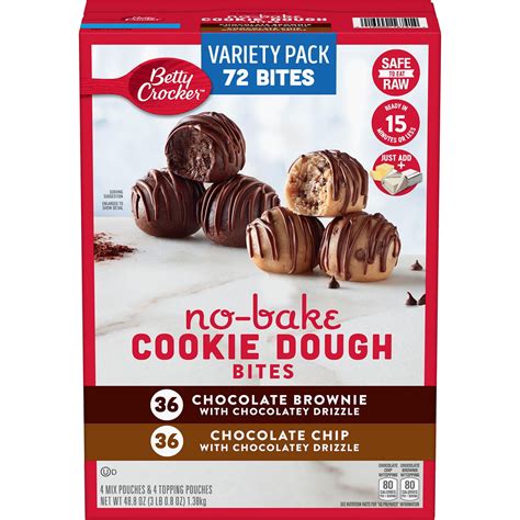 Betty Crocker No Bake Cookie Dough Bites Variety Pack 48 Oz