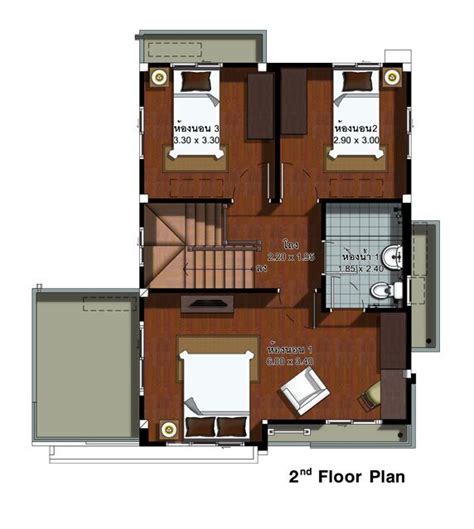 Three Bedroom Two Storey Cool House Plan With Variation Cool House